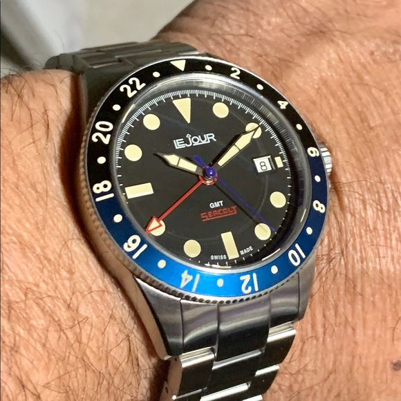 Le Jour Watch Seacolt GMT Batman Sapphire Crystal - Picture 9 of 16